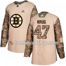 Adidas Maillot de Hockey Boston Bruins Torey Krug 47 2017-2018 Camo Veterans Day Practice Authentic - Homme